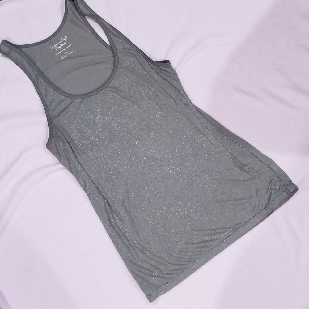 American Eagle Shimmery Boyfriend Tank - M